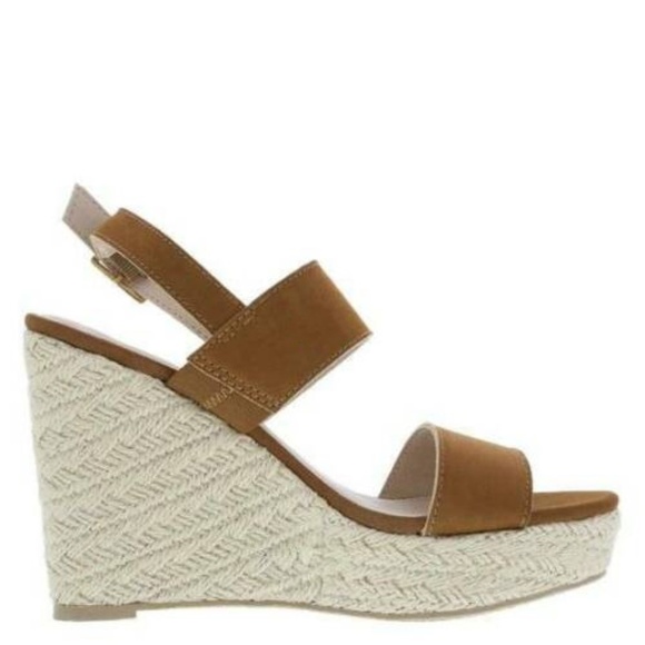 Womens Espadrille Wedge Sandals 12 Montego Bay Brown Whimsy Platform Fx Leather - Picture 3 of 4